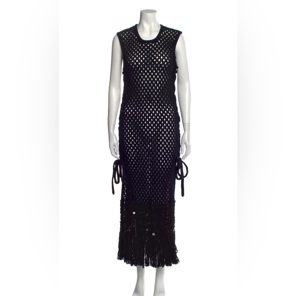 Sea New York - Jesse Knit Crochet Fringe Wool Dress